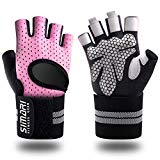 SIMARI Workout Gloves for Women Men,Training Gloves with Wrist Support for Fitness Exercise Weight Lifting Gym Crossfit,Made of Microfiber and Lycra SMRG902（Pink XL）