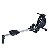 Sunny Health & Fitness Air Magnetic Rowing Machine Rower, LCD Monitor with Tablet Holder and Aluminum Slide Rail – SF-RW5730