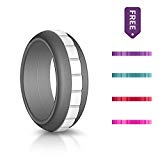 SZHSR Silicone Wedding Ring Men & Women,Protect Your Hands Marriage,Commit to What You Love 5 Replace Bands