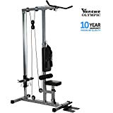 Vanswe LAT Pulldown Machine Low Row Cable Pull Down with Dulex Back Pad and Removable Front Steel Foot Rest