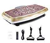 TODO Vibration Platform Power Plate Wholebody Massager- Remote Control/Bluetooth Music/USB Connection(Gold-Smile)