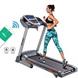 ANCHEER Folding Treadmill, Cardio Training Electric Motorized Running/Walking Machine for Home Bodybuilding (Balck) (APP Control Upgraded)