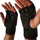 KYW Weight Lifting Gloves with Wrist Straps – Well Ventilated and Palm Padding Protection – Comfortable Fit for Pullups – Cross Training – Weightlifting Gym Workout – Suit Men and Women (L)