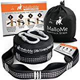 XL Hammock Straps – Hammock Tree Straps Set Versatile 2000+ LBS Heavy Duty 40 Loops & 100% No Stretch Suspension System Kit – Camping Hammock Accessories | 2 Carabiners