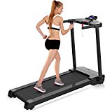 Merax Electric Folding Treadmill Motorized Running Machine with Wheels Easy Assembly (Black – Two Years Warranty)