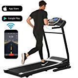 Folding Electric Treadmill Incline Motorized Running Machine Smartphone APP Control for Home Gym Exercise