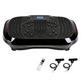 Pinty Fitness Vibration Platform – Whole Body Vibration Machine Crazy Fit Vibration Plate with Remote Control & Resistance Bands