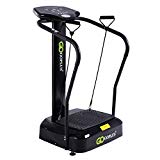 GYMAX Platform Machine, 2500W Whole Body Vibration Exercise Machine with Arm Straps, Crazy Fit Home Gym Weight Loss Fitness