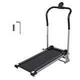 GOGOUP Folding Treadmill, Silent, Free Assembly- Manual Running Jogging Walking Machine for Health/Fitness/Exercise