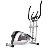 Crystal Fit Home Gym Magnetic Elliptical Trainer with LCD Monitor and Pulse Rate Grips (Black)