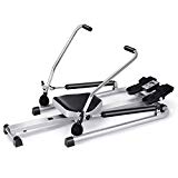 Goplus Hydraulic Rowing Machine Rower with LCD Monitor, Adjustable Resistance and Full Arm Extensions, 250 lb Weight Capacity Exercise Cardio Fitness Equipment for Home Use (Dark Grey)