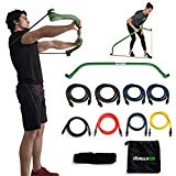 Gorilla Bow Portable Home Gym Resistance Band System | Weightlifting & HIIT Interval Training Kit | Full Body Workout Equipment (Heavy Green)